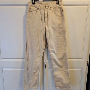 Vintage L.L. Bean Women's Classic Fit Beige Khaki Denim Pants